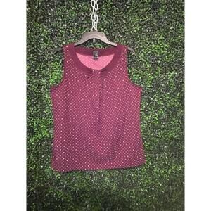 Ann Taylor burgundy Sleeveless Tank Top M